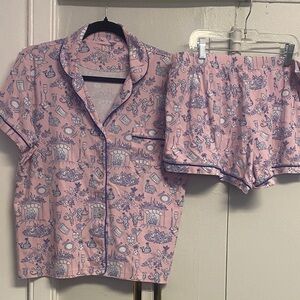 Roller Rabbit Pink and Purple Pajama Set